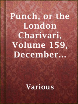 cover image of Punch, or the London Charivari, Volume 159, December 22, 1920